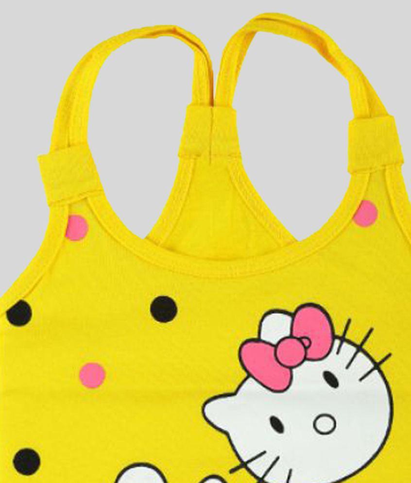 Sophisticated Men CATCUB - Yellow Cotton Girls Top With Shorts ( Pack of 1 ) - None 2025 at Shop