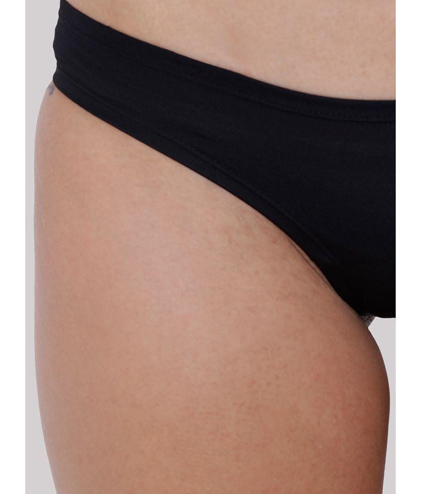 Trendy Men BASIICS By La Intimo - Black BCPSS02 Polyester Solid Womens Hipster ( Pack of 1 ) - N