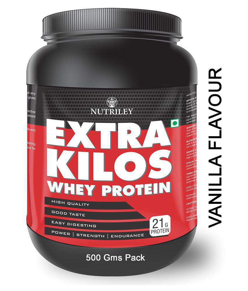 Nutriley Whey Protein Powder for Weight Gain & Muscle Gain 500 gm