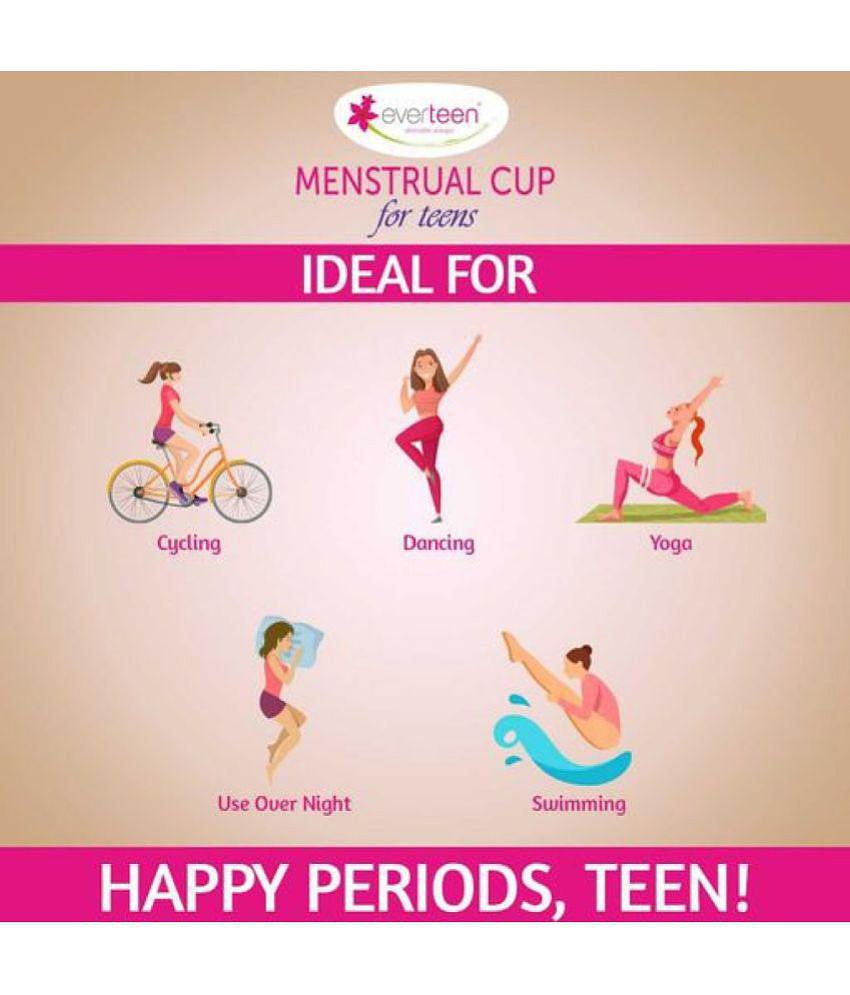 Everteen XS Menstrual Cup (Extra Small) for Periods in Teenage Girls - 2 Packs (16ml Capacity Each)