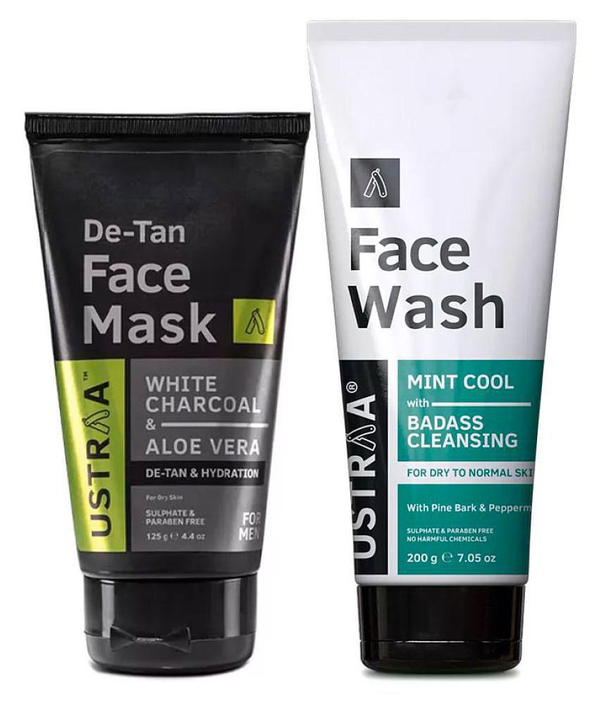 Ustraa Face Mask Dry Skin- 125g and Face Wash- Dry Skin- 200g