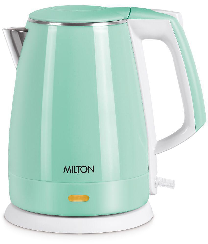 Milton Riga Electric 15 Stainless Steel Electric Kettle (1 Piece, 15 Litres) Light Green