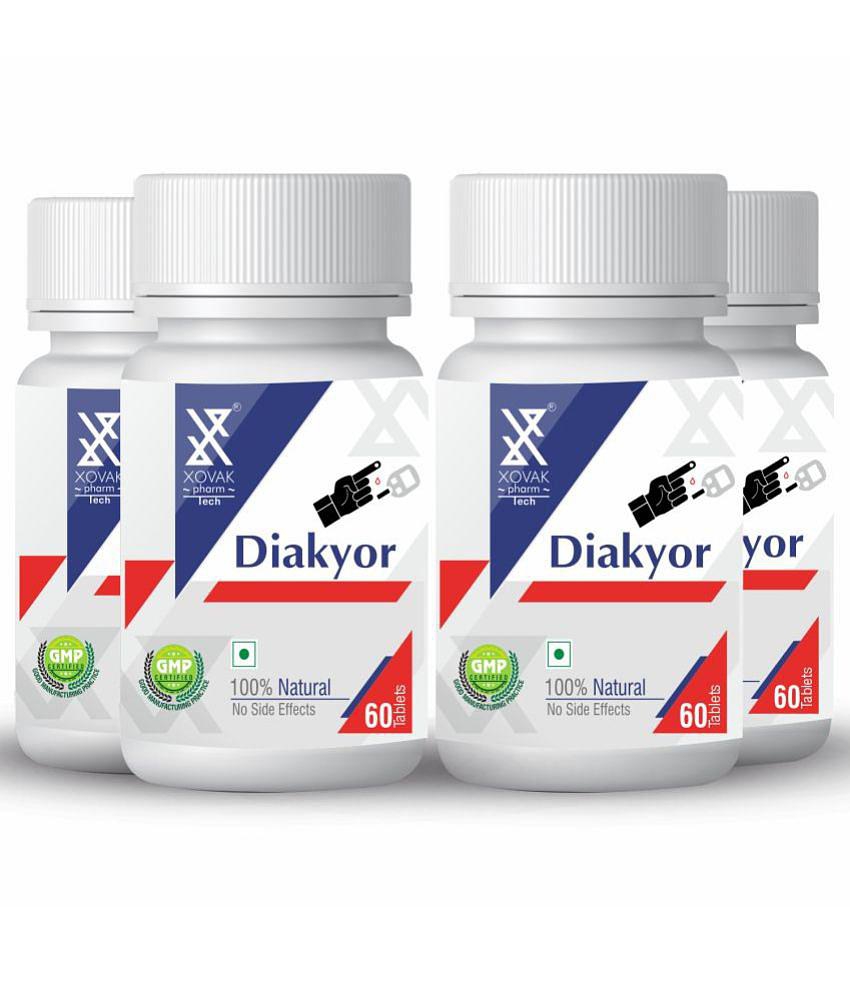 xovak pharmtech Ayurvedic Diakyor For Diabetes Tablet 200 gm Pack Of 4