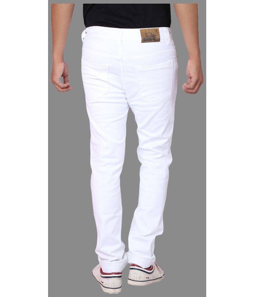 x20 - White Denim Skinny Fit Men's Jeans ( Pack of 1 ) - None