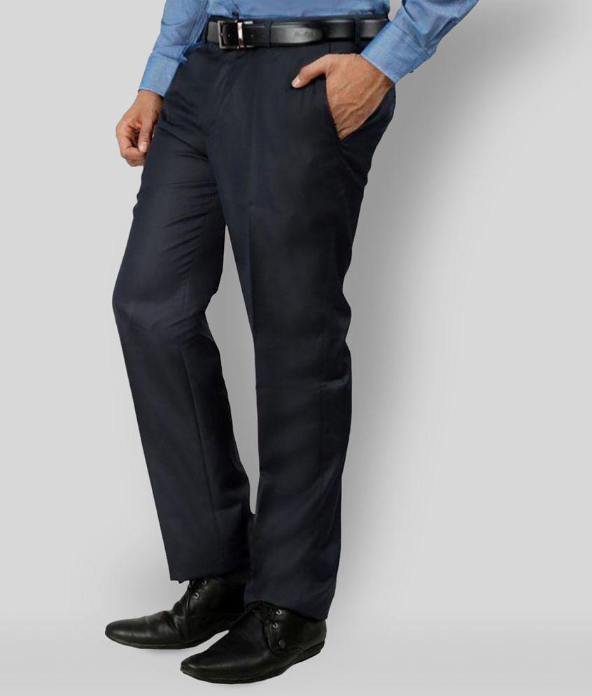 Inspire Clothing Inspiration - Blue Polycotton Slim - Fit Men's Formal Pants ( Pack of 1 ) - None