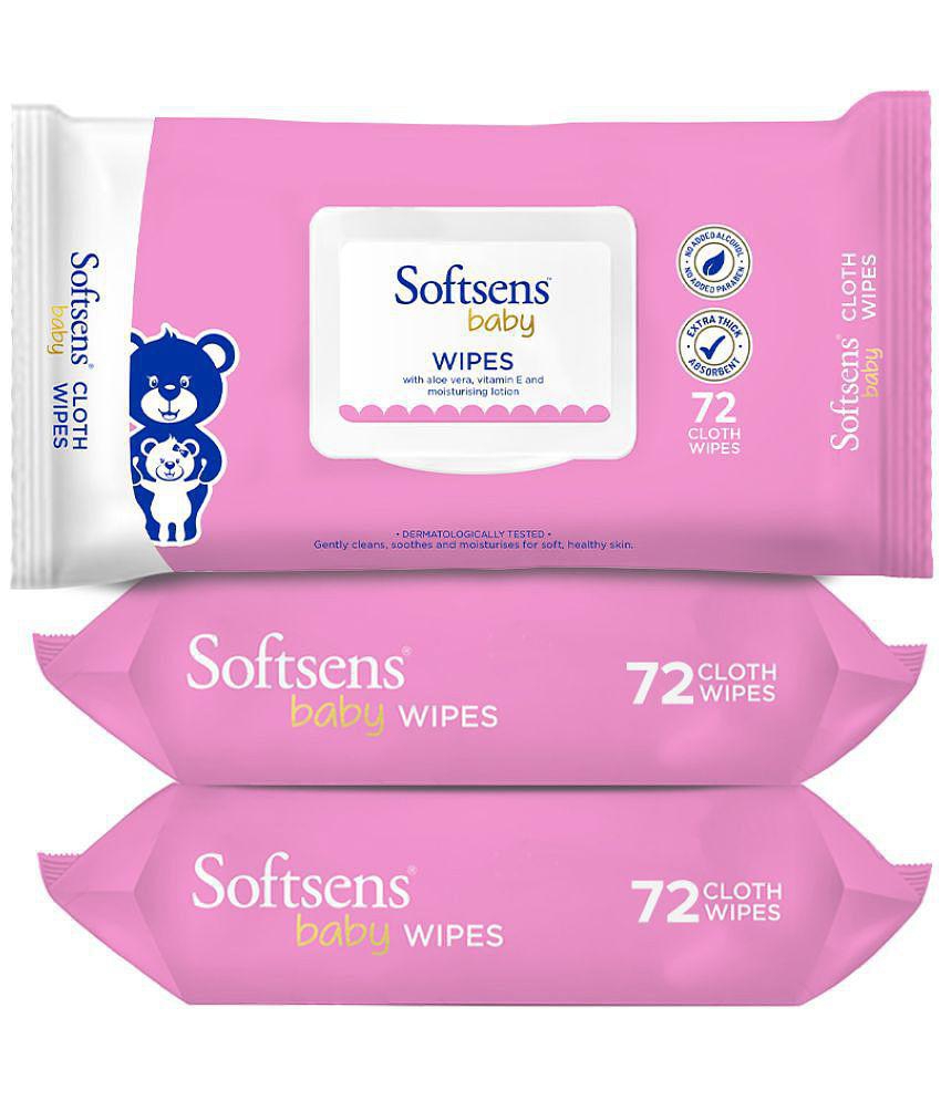 Softsens - Scented Wet wipes For Babies ( Pack of 3 )