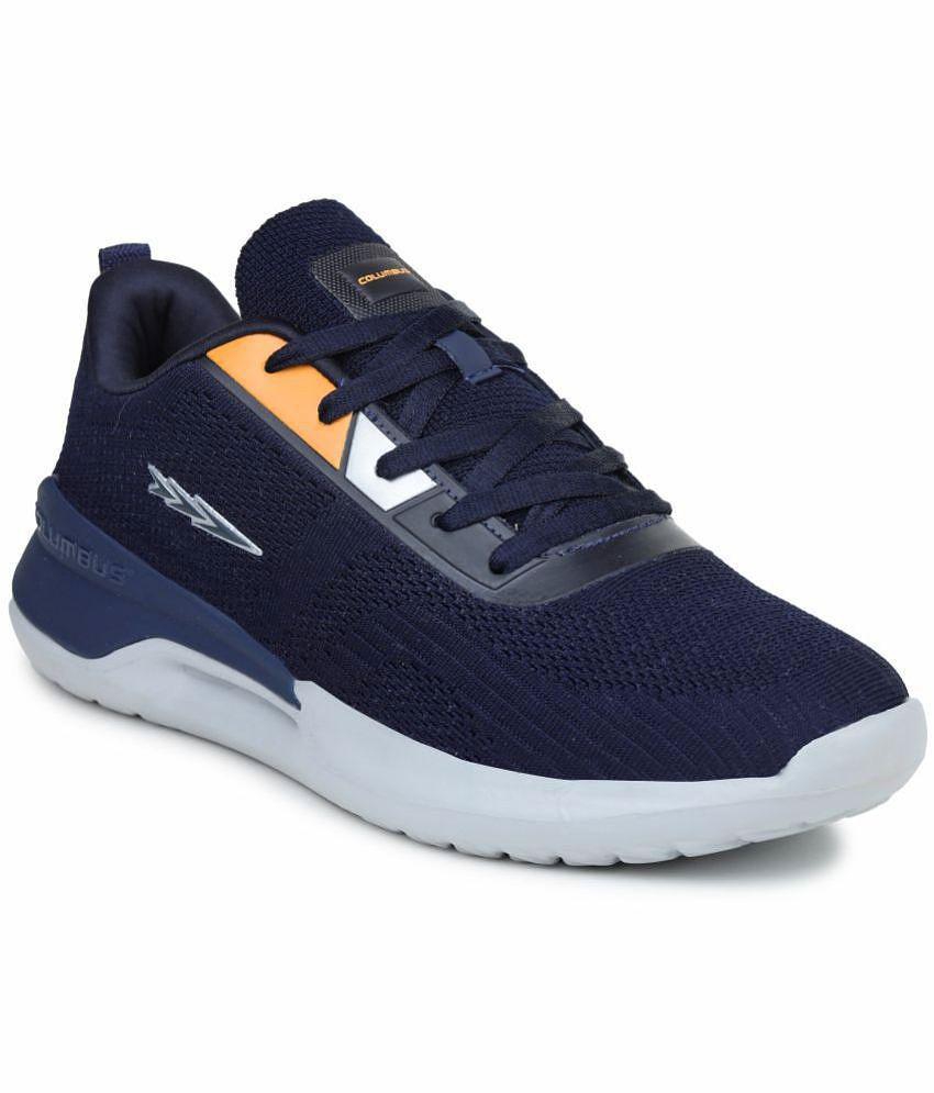 Columbus - Optical Sports Shoes Navy Men's Sports Running Shoes - None