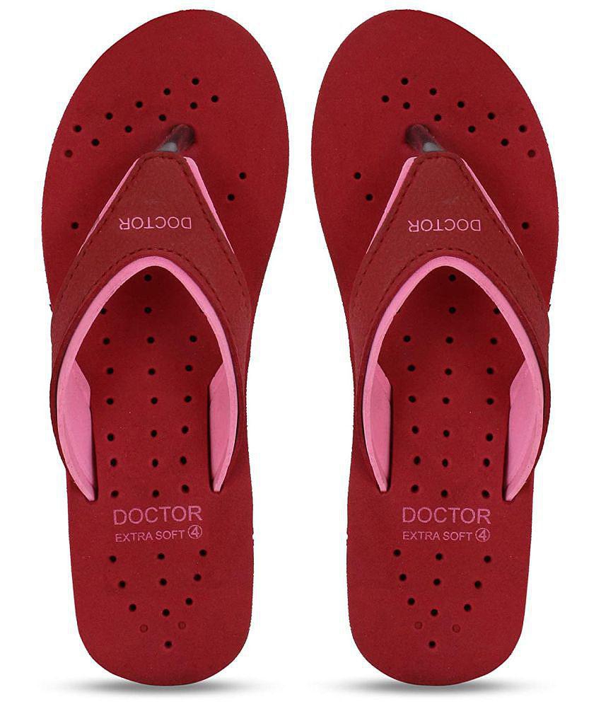 DOCTOR EXTRA SOFT - Pink Womens Thong Flip Flop - 7