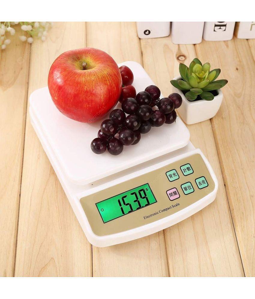 Gatih Multipurpose Kitchen Digital Weighing Scale (SF-400A) 10 Kg White