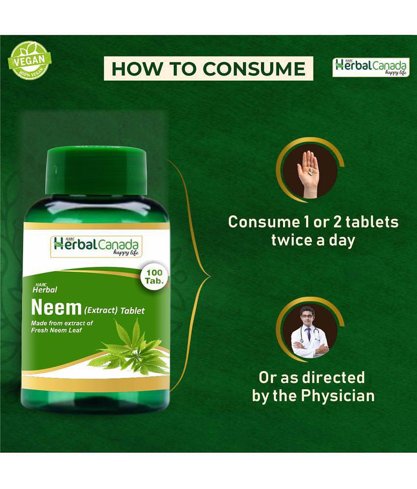 Herbal Canada Neem (100Tab) + Triphala (100Tab) Tablet 200 no.s Pack Of 2