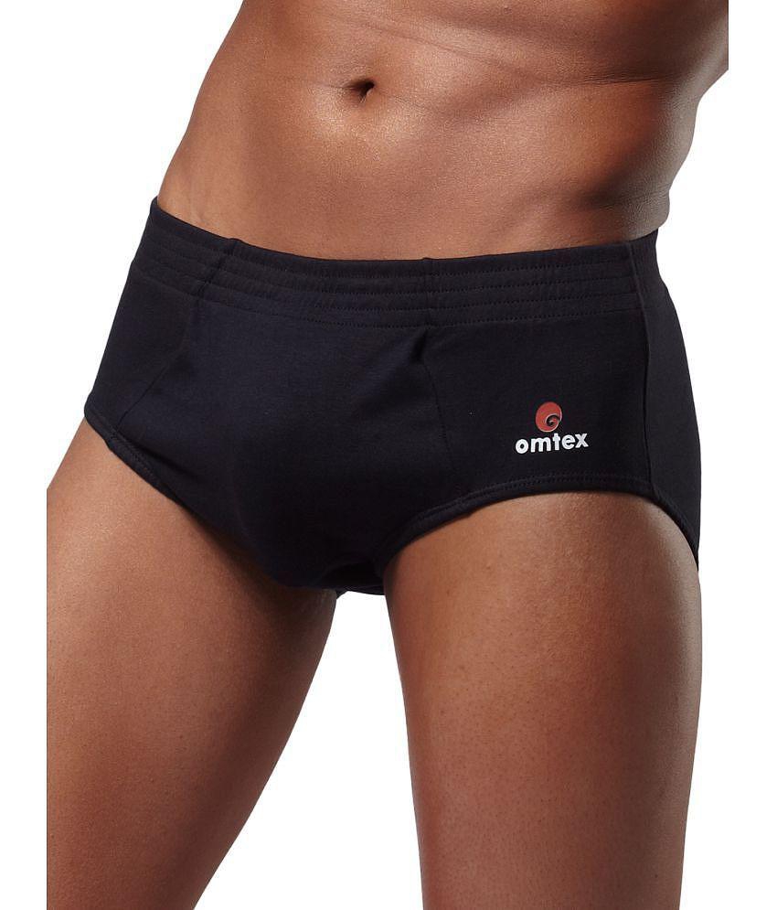 Stylish Men Omtex - Black Cotton Mens Briefs ( Pack of 1 ) - XS 2025 at ShopCircuit | ONDC