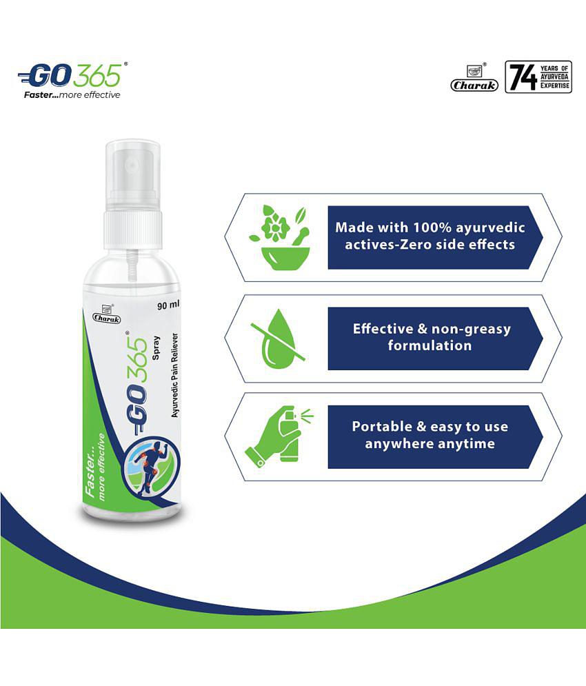 Go365 Pain Reliever Spray Liquid 90 ml Pack of 3