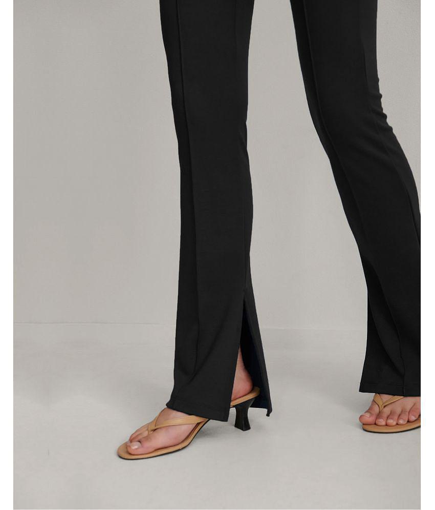 Premium Men Addyvero - Black Cotton Blend Regular Women's Slit Pants ( Pack of 1 ) - None 2025 a