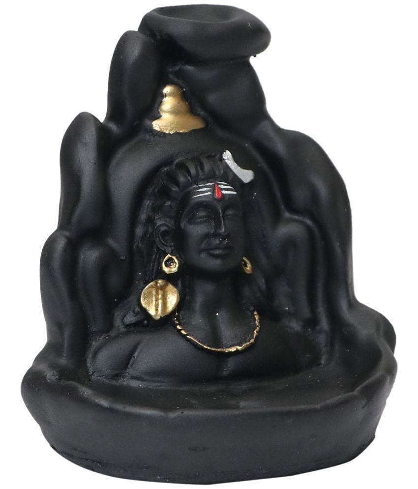 Lord Shiva Polyresin Smoke Backflow Idol Showpiece With 10 Fire Cones