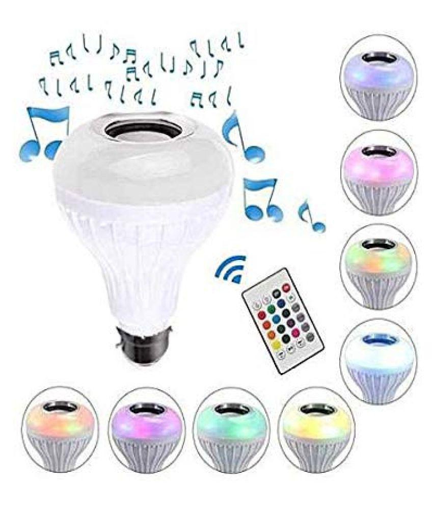 EvaaHub Plus Music Light Smart Bulb With Bluetooth Speaker B22 Self Changing Color Lamp Built-In Audio Speaker - Pack of 1