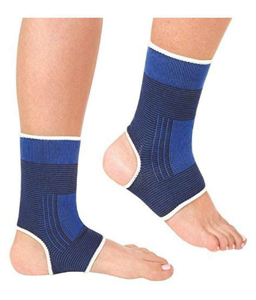 NJ STAR Ankle, Elbow, Palm, Knee Support Braces for Surgical and Sports Activity Like Hockey, Bike, Crossfit and Provides Relief. (Ankle Elbow Palm Knee Combo) - Blue