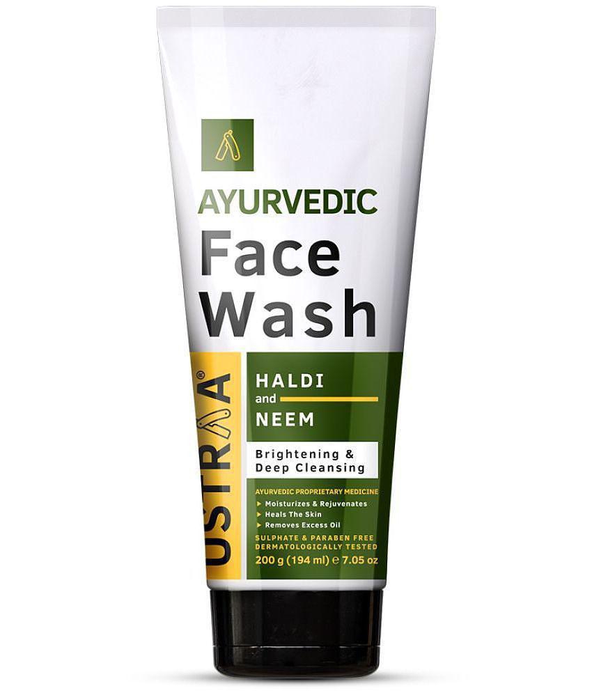 Ustraa Ayurvedic Face Wash with Haldi & Neem-200g