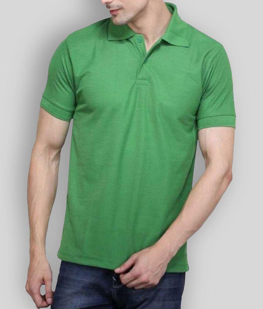 SKYRISE - Green Cotton Blend Slim Fit Men's Polo T Shirt ( Pack of 1 ) - None