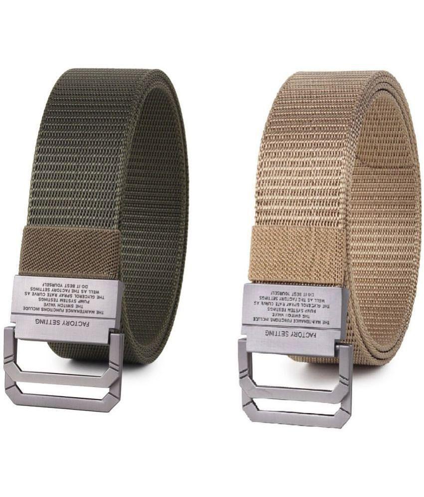 Chic Men Zacharias - Multicolor Canvas Men's Casual Belt ( Pack of 2 ) - None 2025 at ShopCircui