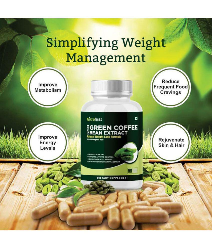 Nutrafirst Green Coffee Bean Extract Capsules with 50% CGA for Weight Management in Men & Women - 120 Capsules (Pack of 2)