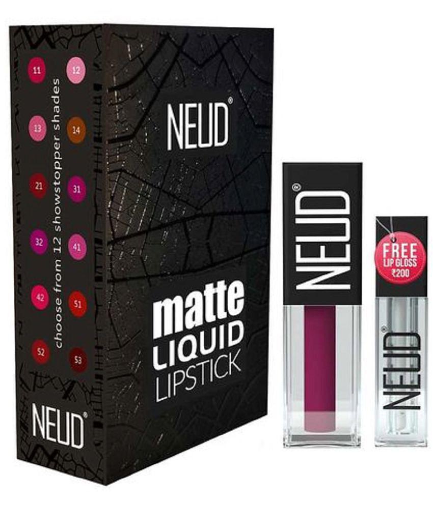 NEUD Matte Liquid Lipstick Combo Of Mauve-a-Licious and Espresso Twist With Two Lip Gloss Free