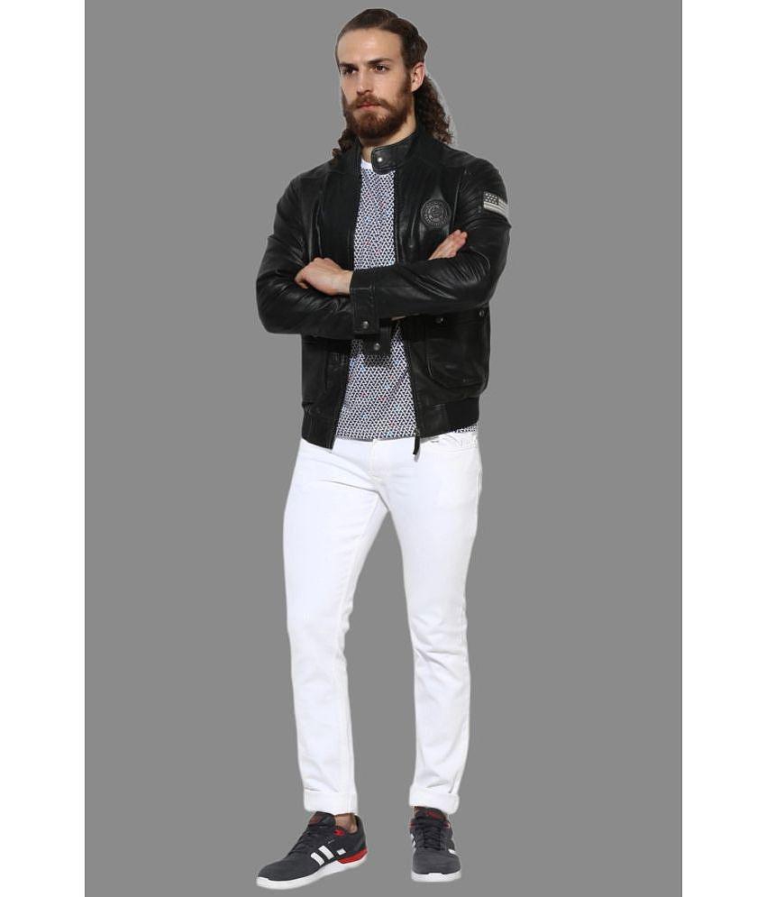 HALOGEN - White Denim Skinny Fit Mens Jeans ( Pack of 1 ) - None