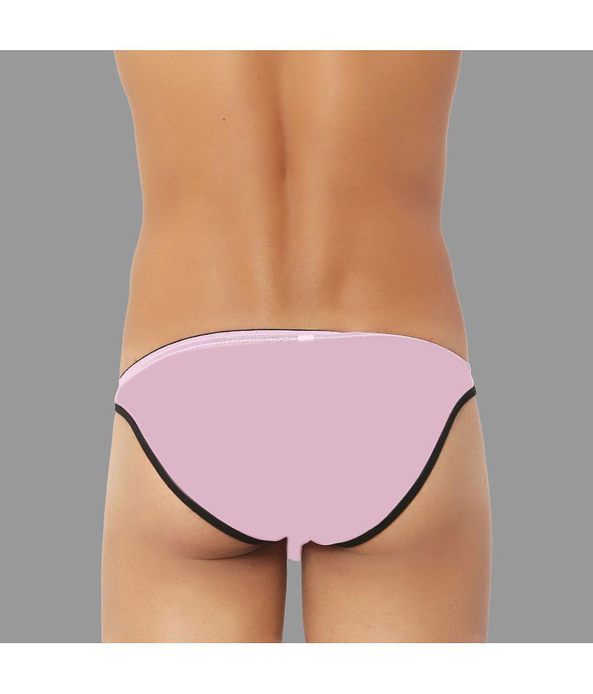 Bruchi Club - Fluorescent Pink Nylon Men's Bikini ( Pack of 1 ) - None