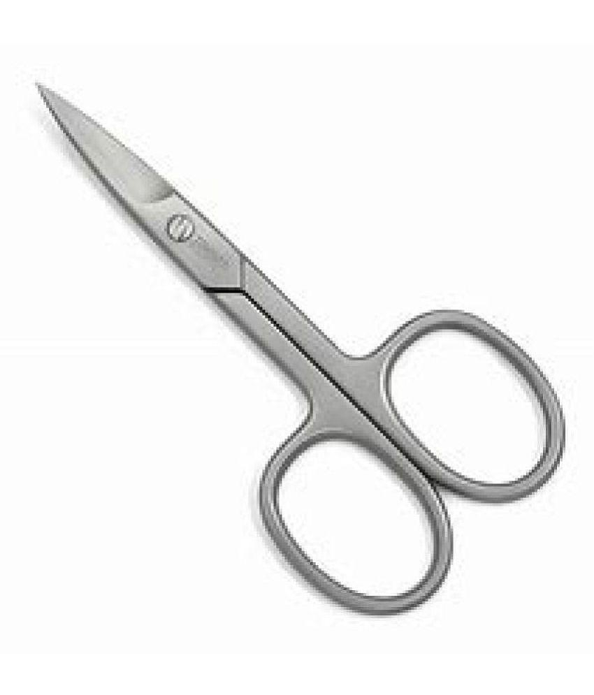 Monaliza Misc. Curved and Rounded Facial Hair Premium Manicure Scissors Multi-purpose -1 pc 3.5 inch-Stainless Steel Scissors For Men - Moustache Scissor, Beard Trimming Scissors, Safety Use