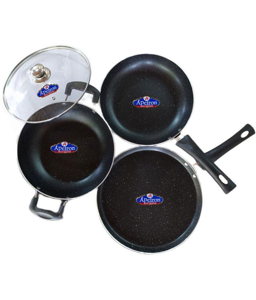 APEIRON - Aluminium Black Non-Stick Cookware Sets ( Set of 1 )