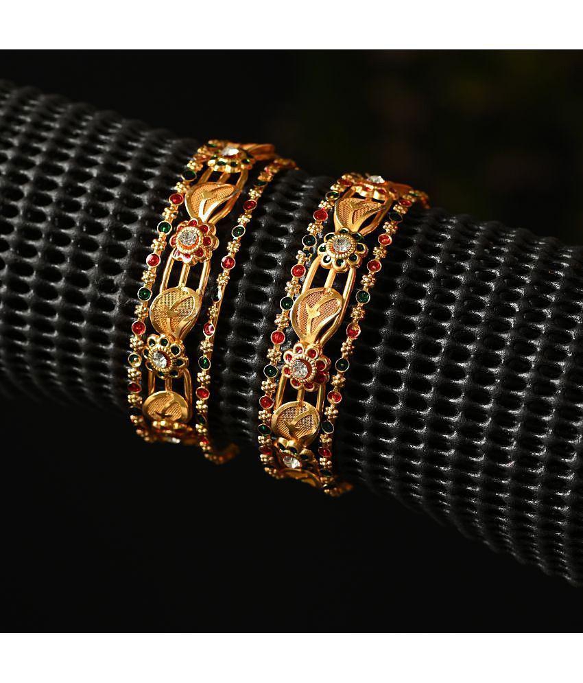Sophisticated Men Somil Gold Bangle Set ( Pack of 6 ) - None 2025 at ShopCircuit | ONDC