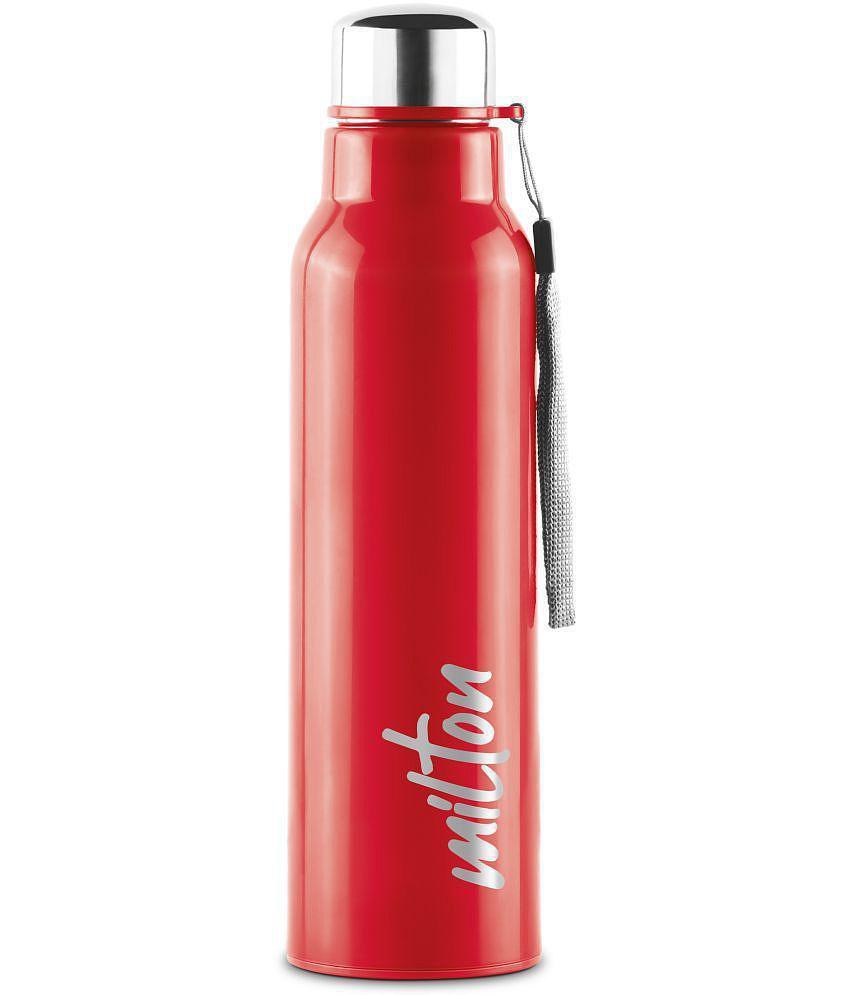 Milton Steel Fit 900 Insulated Inner Stainless Steel Water Bottle, 1 Piece, 630 ml, Red | Easy Grip | Leak Proof | Hot or Cold | School | Office | Gym | Hiking | Treking | Travel Bottle - Re