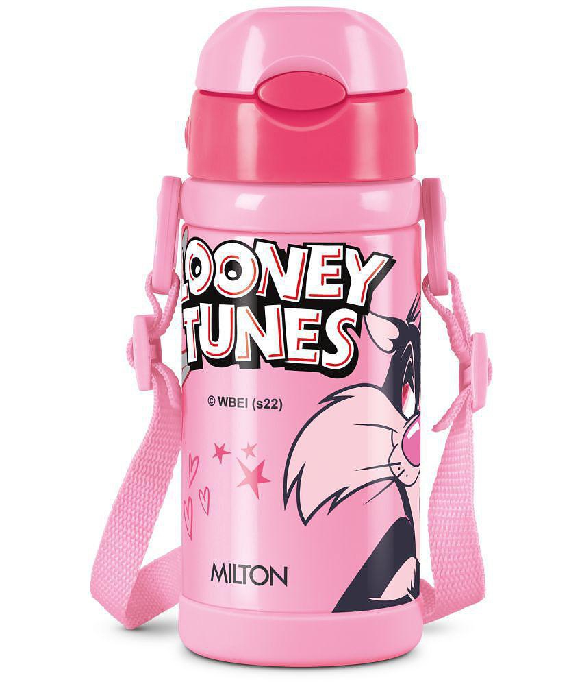 Milton Charmy 450 Looney Tunes Thermosteel Kids Water Bottle (400 ml) Pink - Pink