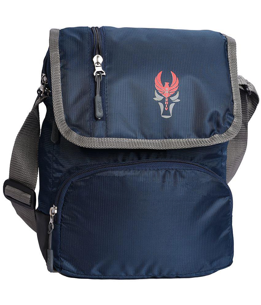 Luxurious Men krishiv Cross Body Sling Bag Polyester Blue Waist Pouch - Blue 2025 at ShopCircuit
