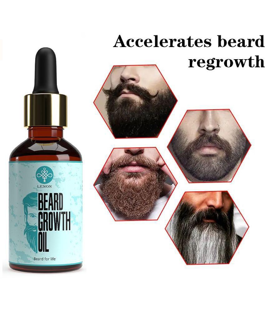 Lenon Beard Growth Oil, Natural hair oil for Thicker & Longer Beard, Beard Oil for Men 30 ml