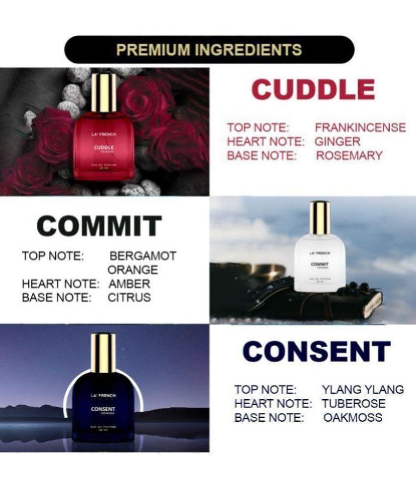 LA FRENCH - Gift Set Cuddle Commit & Consent Perfumes Eau De Parfum (EDP) For Women 90 ( Pack of 1 )