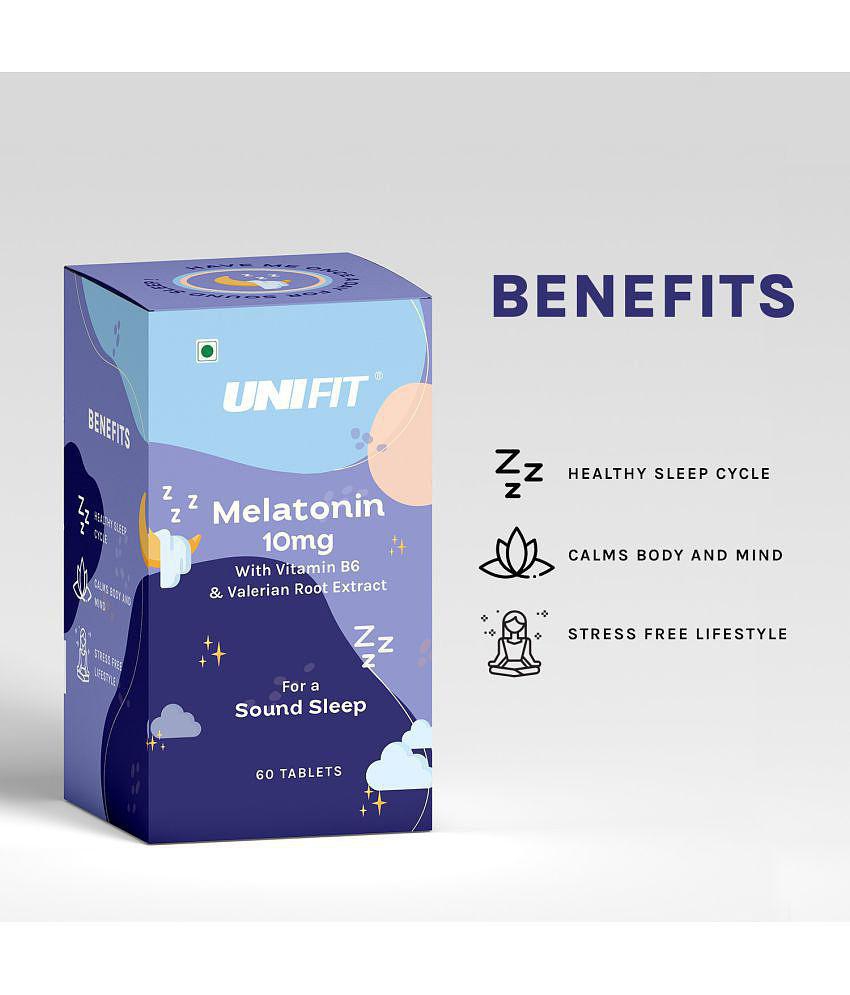 Unifit Melatonin 10mg With Valerian Extract 250mg Tablets 60 no.s