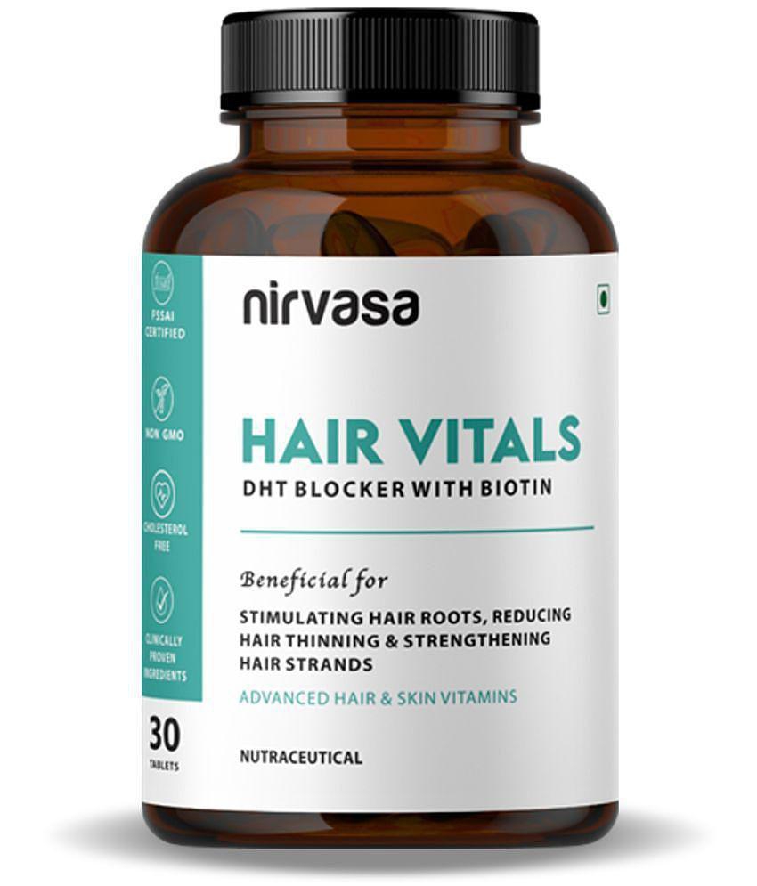 Nirvasa Hair Vitals DHT Blocker & Biotin Tablets, Hair Supplement with Beta, Sitosterol, 30 Tablets