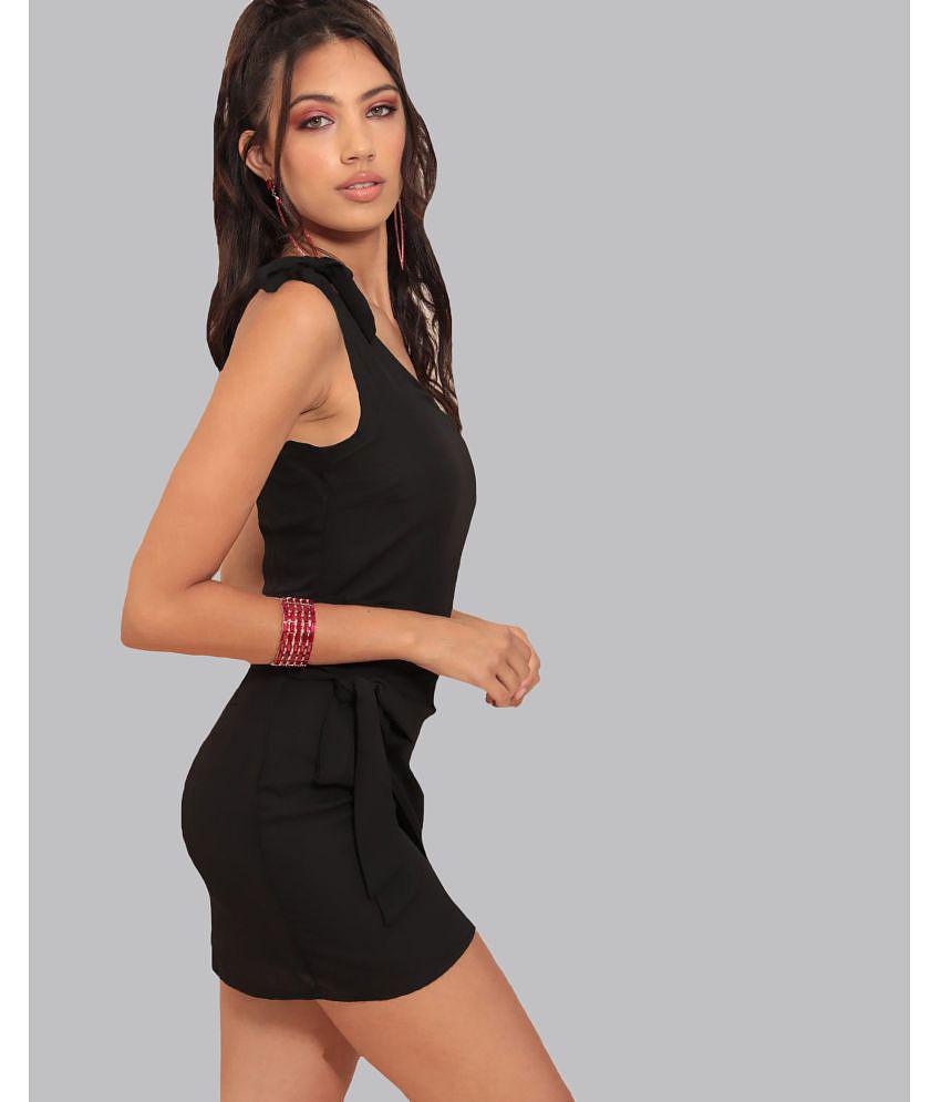Sophisticated Men Addyvero - Black Cotton Blend Women''s Bodycon Dress ( Pack of 1 ) - None 2025