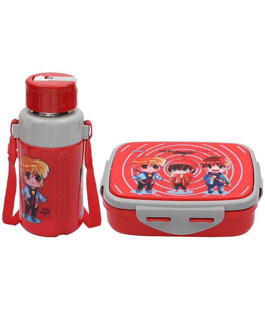 Jaypee - SteelOn Stainless Steel School Lunch Boxes 2 - Container ( Pack of 2 )