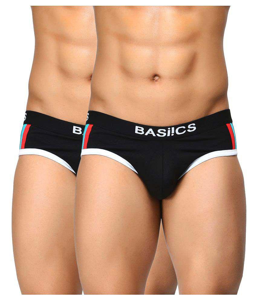 Trendy Men BASIICS By La Intimo - Black Cotton Men's Briefs ( Pack of 2 ) - L 2025 at ShopCircui