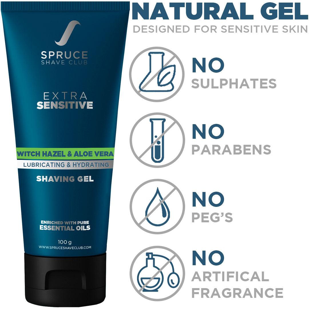 Shaving Gel | Extra Sensitive | Witch Hazel & Aloe Vera