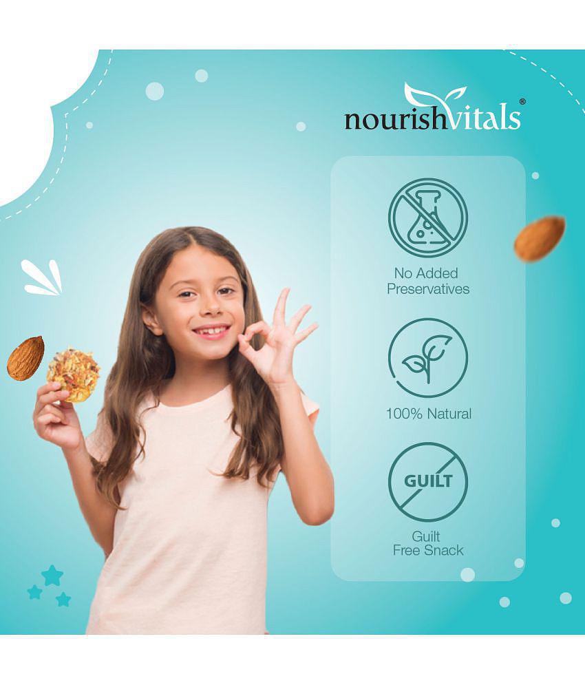 NourishVitals Almond Cookies, Heavenly Bites, Source of Protein, Crunchy Delights, Genius Snack,120g