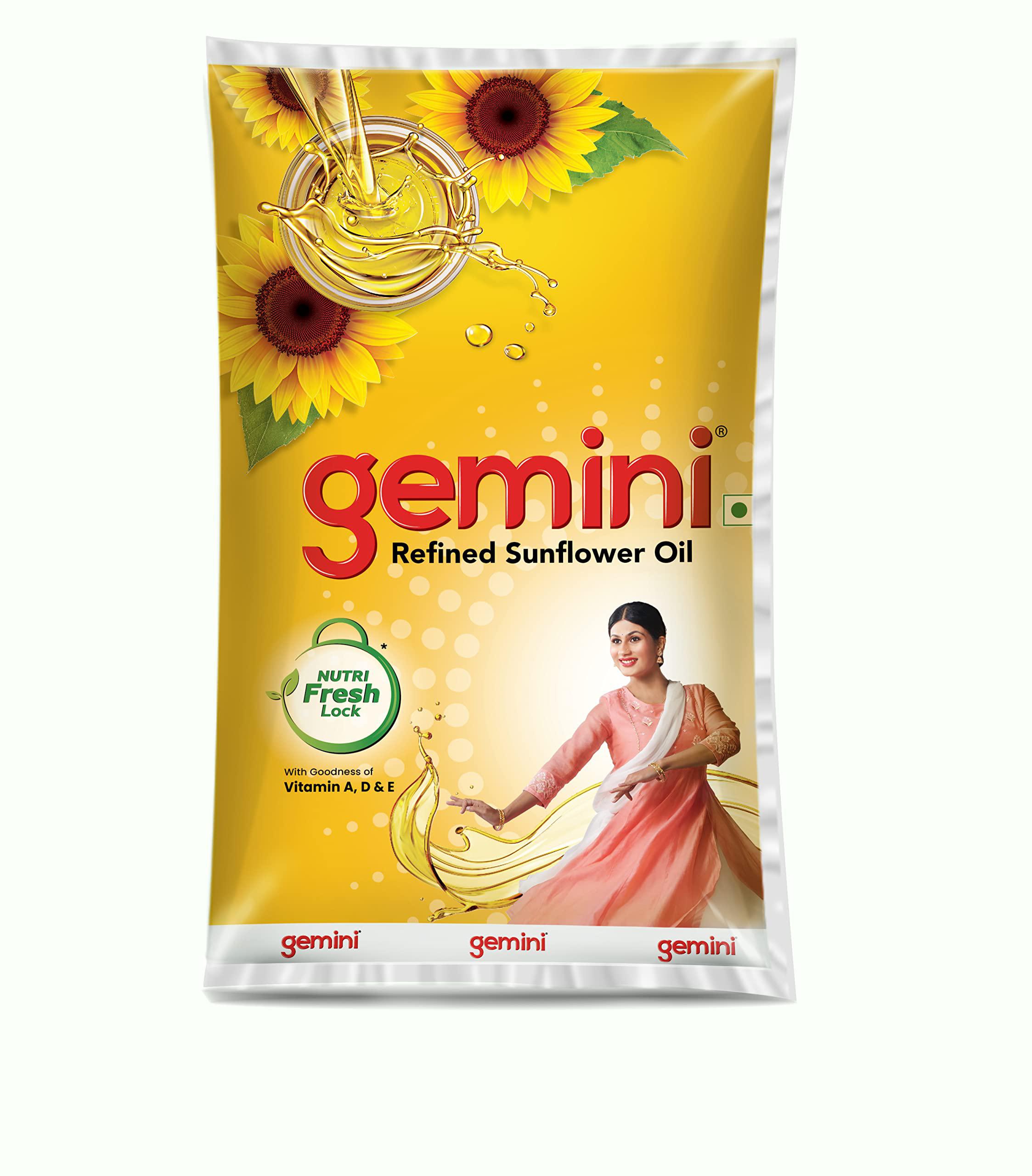 Gemini Refined Sunflower oil 1 Ltr