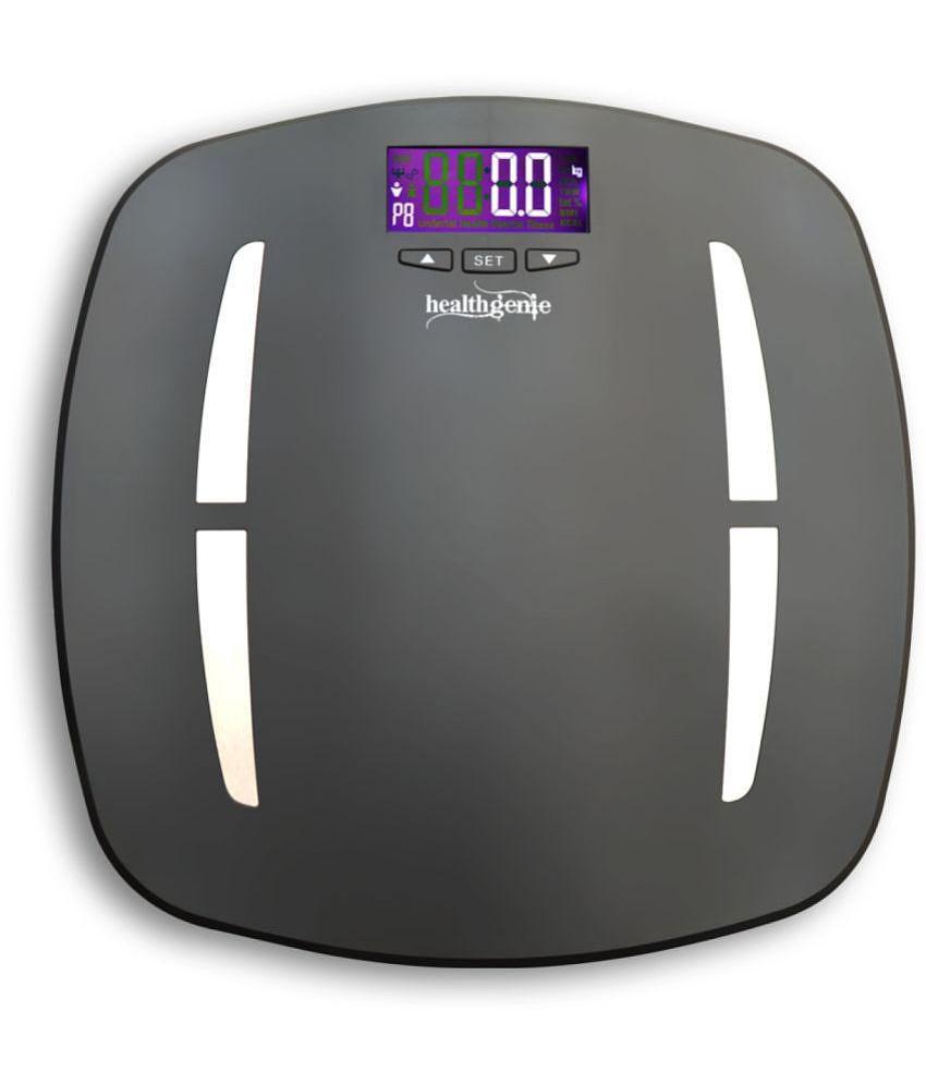 Healthgenie Digital Body Composition Monitor Weighing Scale Fat Analyzer Weighing (Grey-HB331)