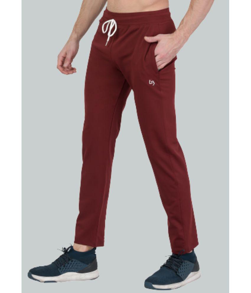 LEEBONEE - Maroon Polyester Men's Trackpants ( Pack of 1 ) - None