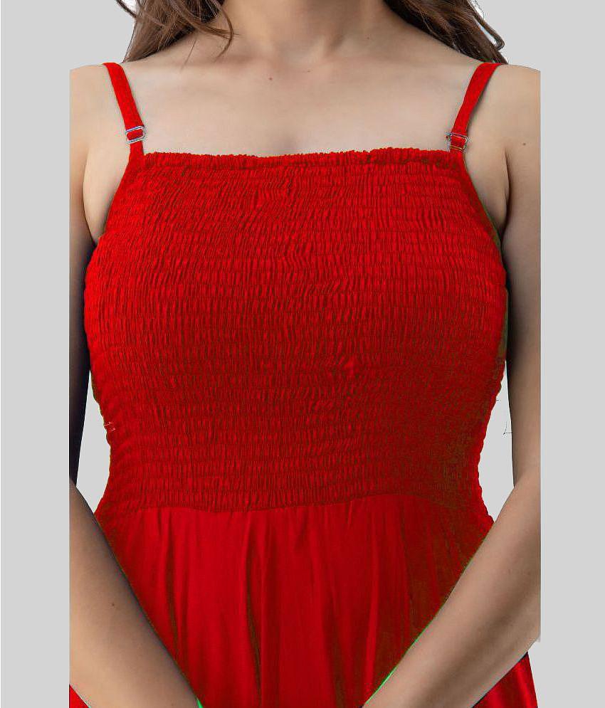 Stylish Men Frionkandy - Red Rayon Women's Gown ( Pack of 1 ) - None 2025 at ShopCircuit | ONDC
