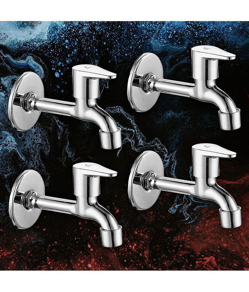 Cossimo Stainless Steel Vignet Long Bib Tap (Pack of 4) Steel Bathroom Tap (Bib Cock)