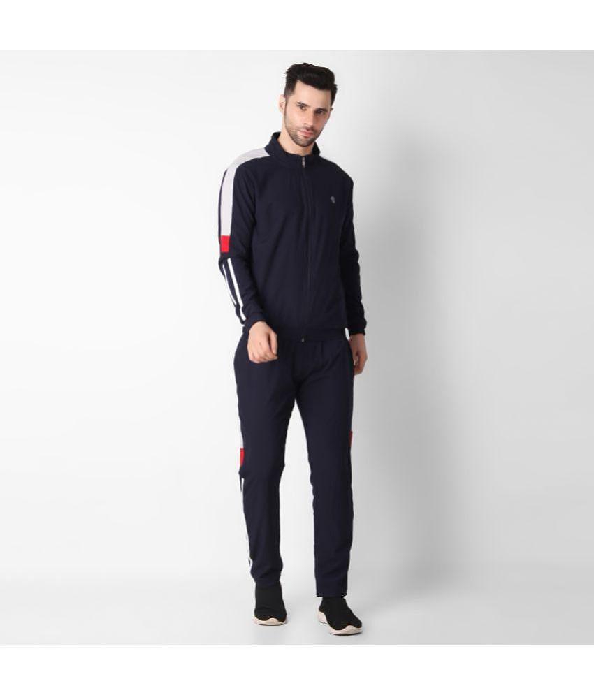 Forbro - Navy Polyester Regular Fit Men's Tracksuit ( Pack of 1 ) - M