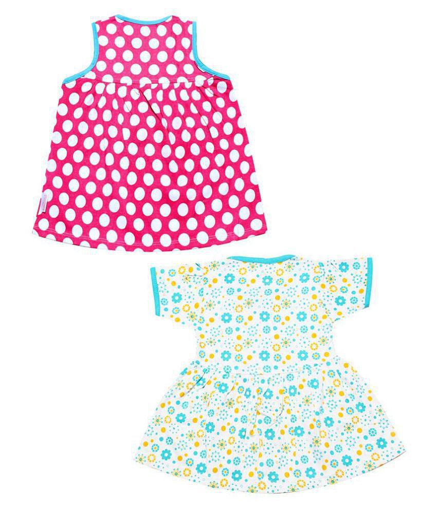 Top Women Babeezworld Regular Daily Wear Baby Girl Cotton Half & Cut Sleeve Frock Dress - None 2