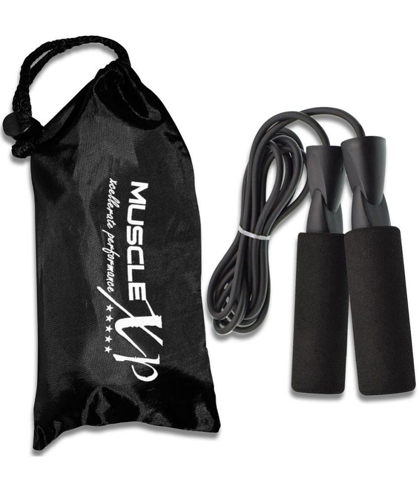 MuscleXP Skipping Rope (Jumping Rope) for Men, Women & Children, Tangle Free Jumping Rope for Kids (Red / Black) - ONESIZE